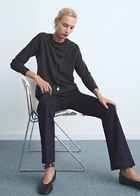 Flare jeans mid rise rinse wash