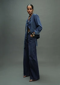 Low-rise wide-leg jeans