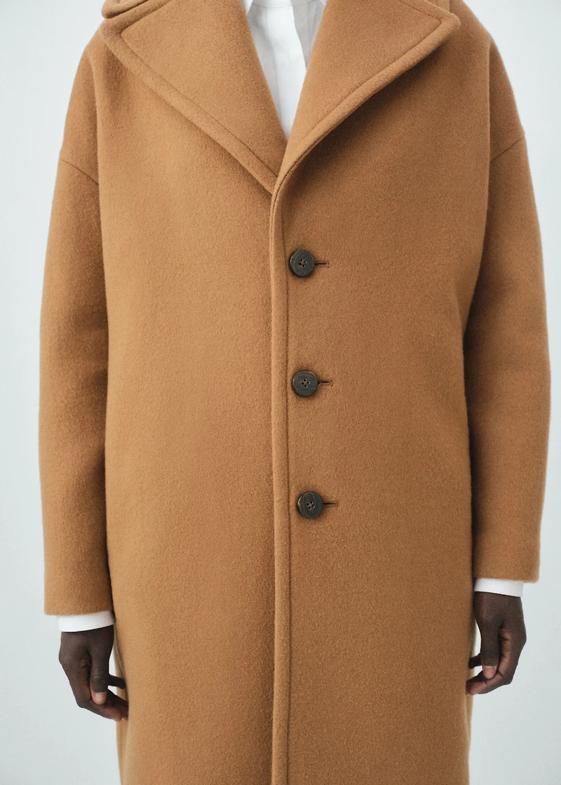 Manteco wool coat with lapels