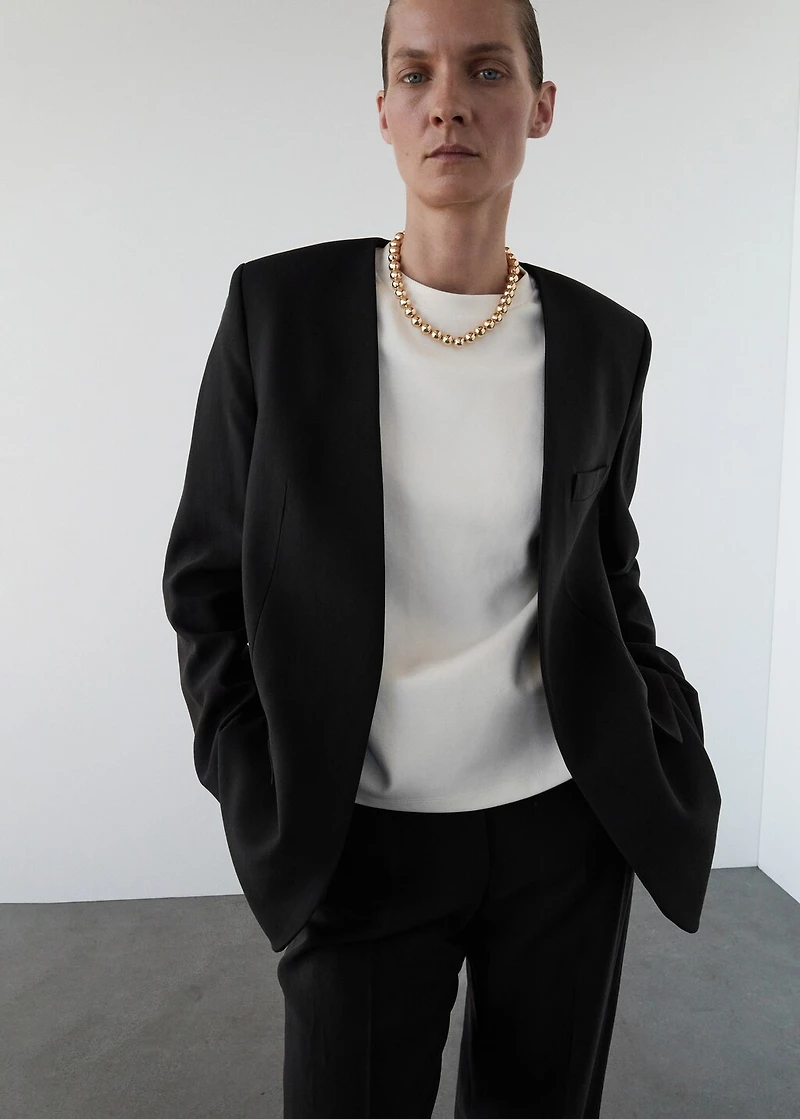 Straight-fit suit pants