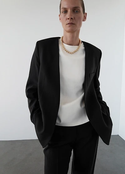 Straight-fit suit pants