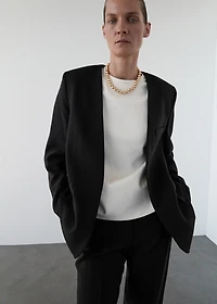 Straight-fit suit pants