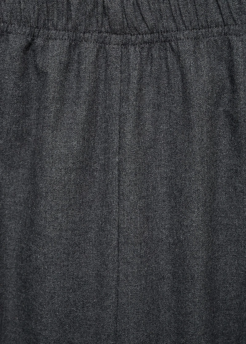 Cotton flannel pants with contrasting piping