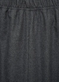 Cotton flannel pants with contrasting piping