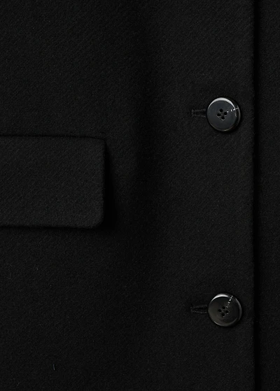 Wool coat with fur collar