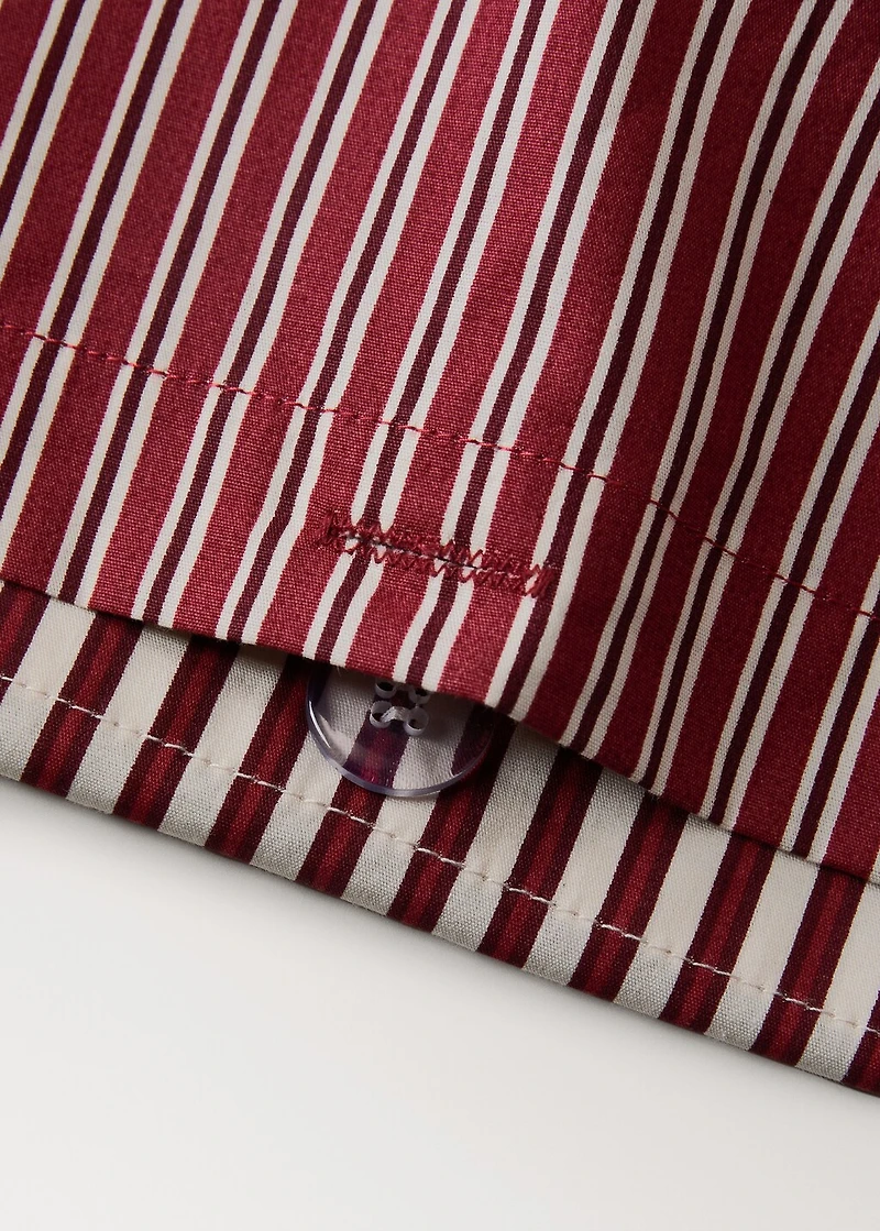 200-thread count percale cotton reversible striped duvet cover for 180/200cm bed