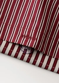 200-thread count percale cotton reversible striped duvet cover for 180/200cm bed