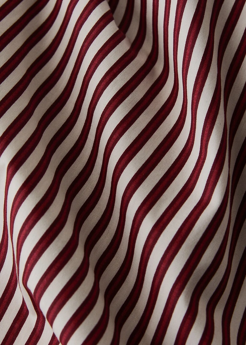 200-thread count percale cotton reversible striped duvet cover for 180/200cm bed