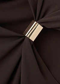 Top with asymmetrical neckline and metallic detail