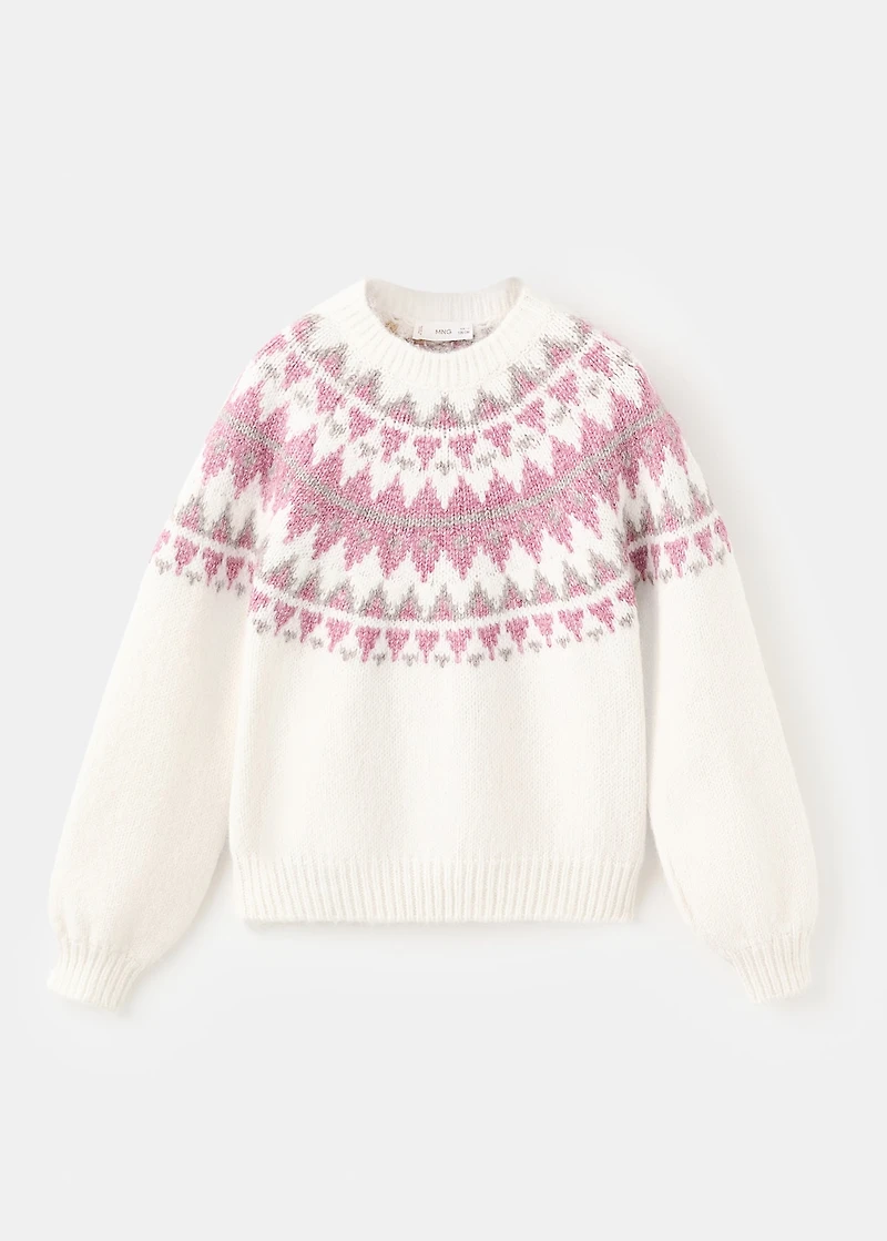 Jacquard knitted sweater