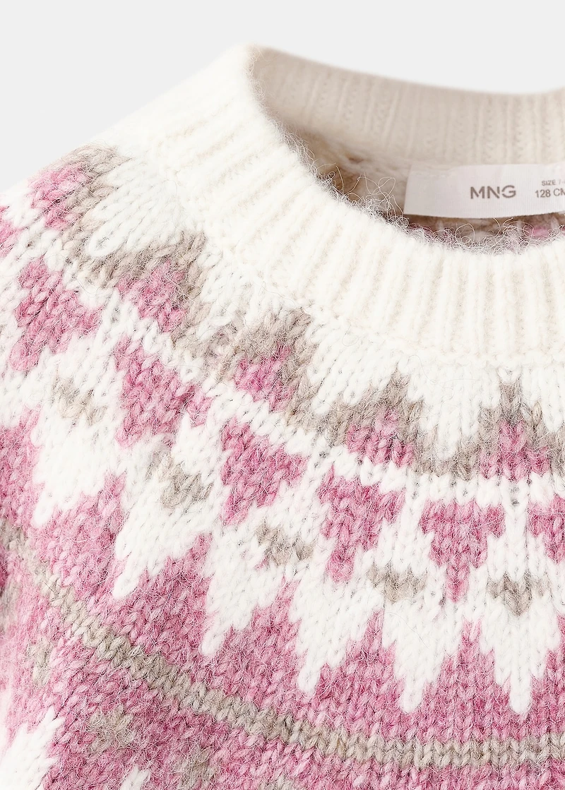 Jacquard knitted sweater