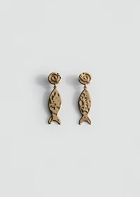 Textured fish earrings