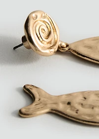 Textured fish earrings