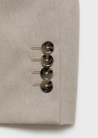 Monaco double-breasted slim-fit suit blazer