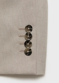 Monaco double-breasted slim-fit suit blazer