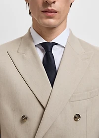 Monaco double-breasted slim-fit suit blazer