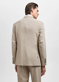 Monaco double-breasted slim-fit suit blazer