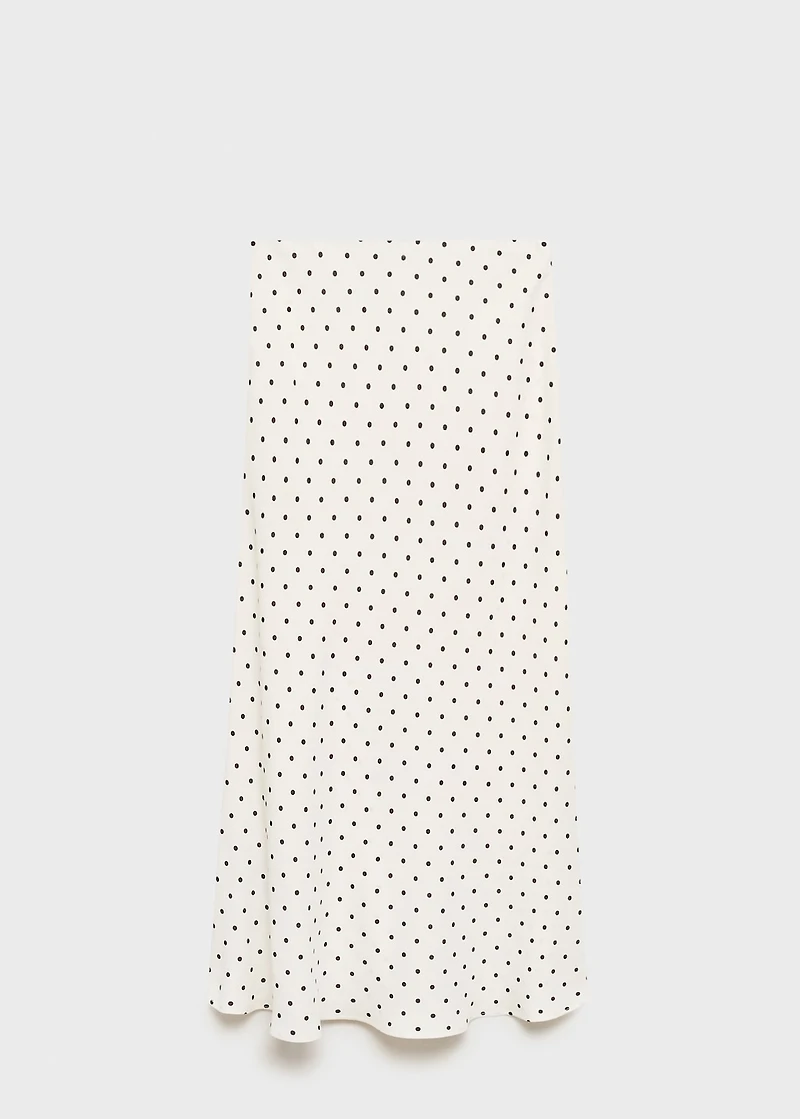 Long polka-dot skirt