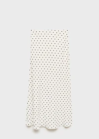 Long polka-dot skirt