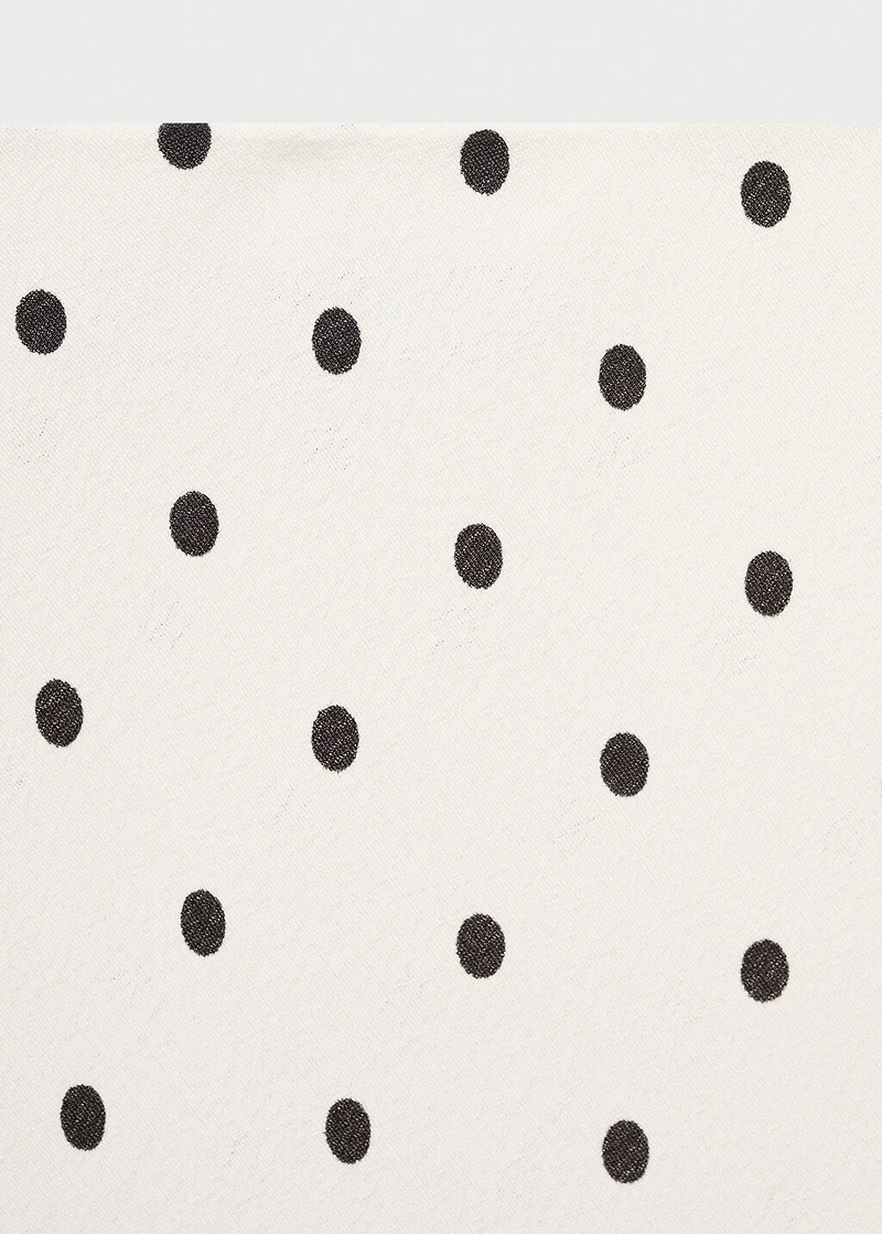 Long polka-dot skirt