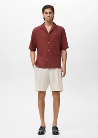 Cotton blouse with lace detail