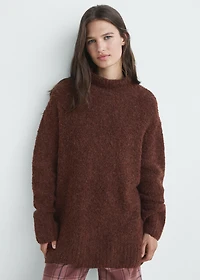Bouclé turtleneck sweater