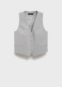 Pinstriped suit vest