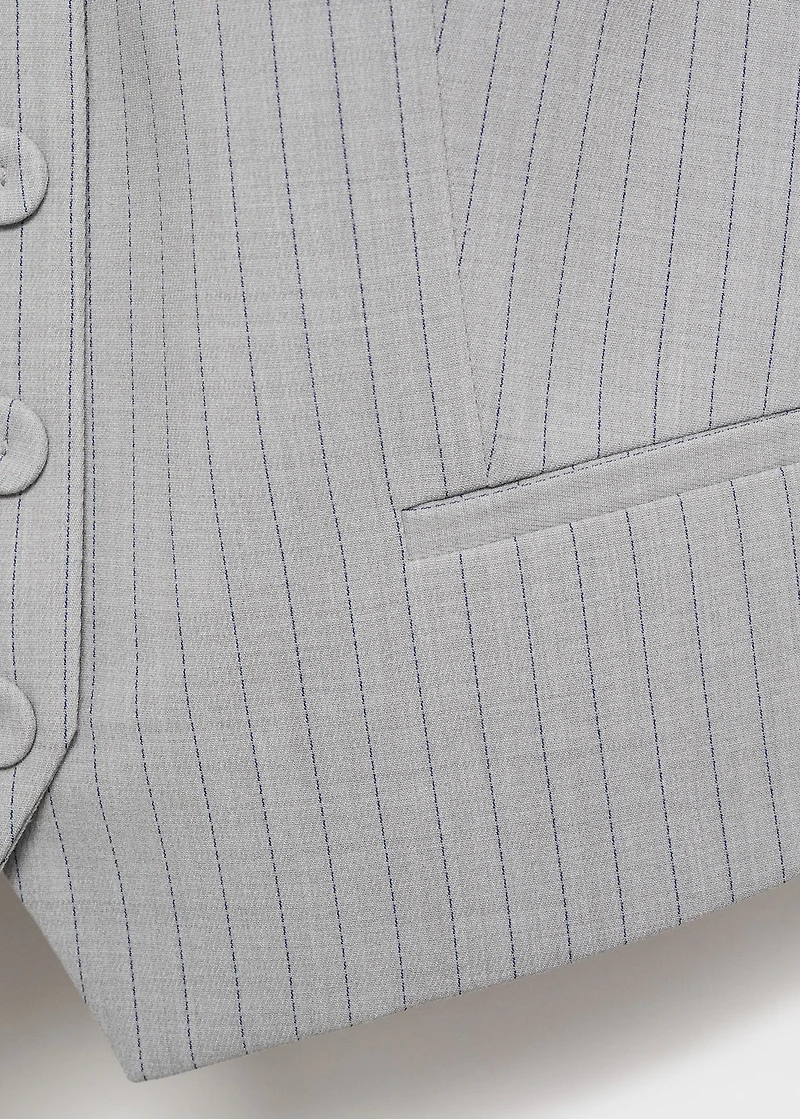 Pinstriped suit vest