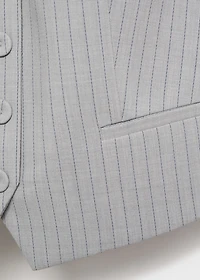 Pinstriped suit vest