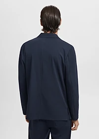 Slim-fit suit jacket with pockets