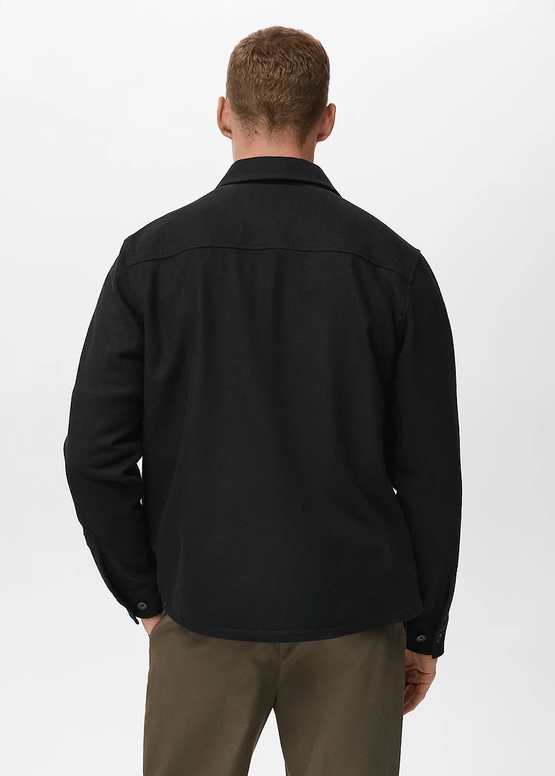 Wool overshirt with pockets