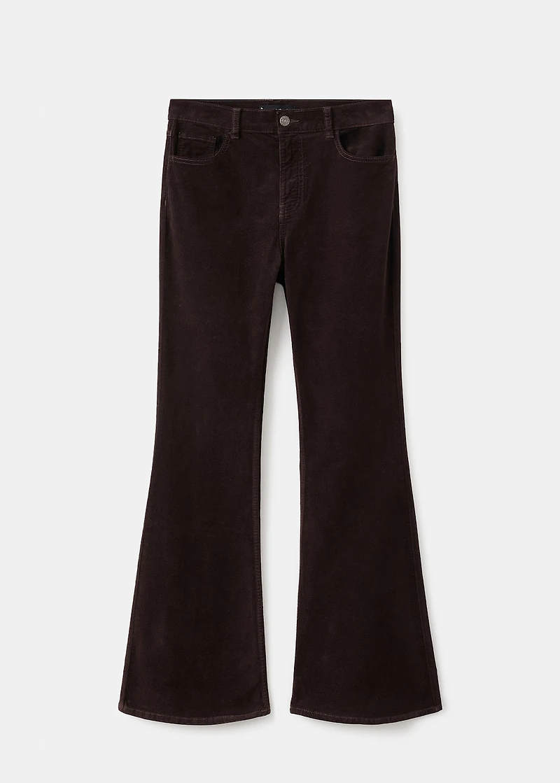 Velvet flared jeans