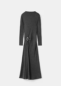 Ruched dress with ring