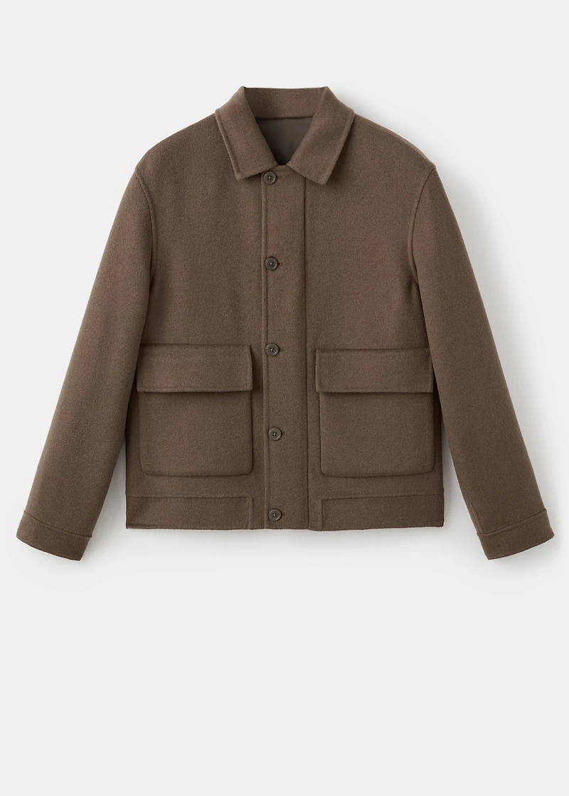 Handmade wool jacket with pockets