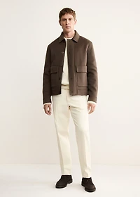 Handmade wool jacket with pockets