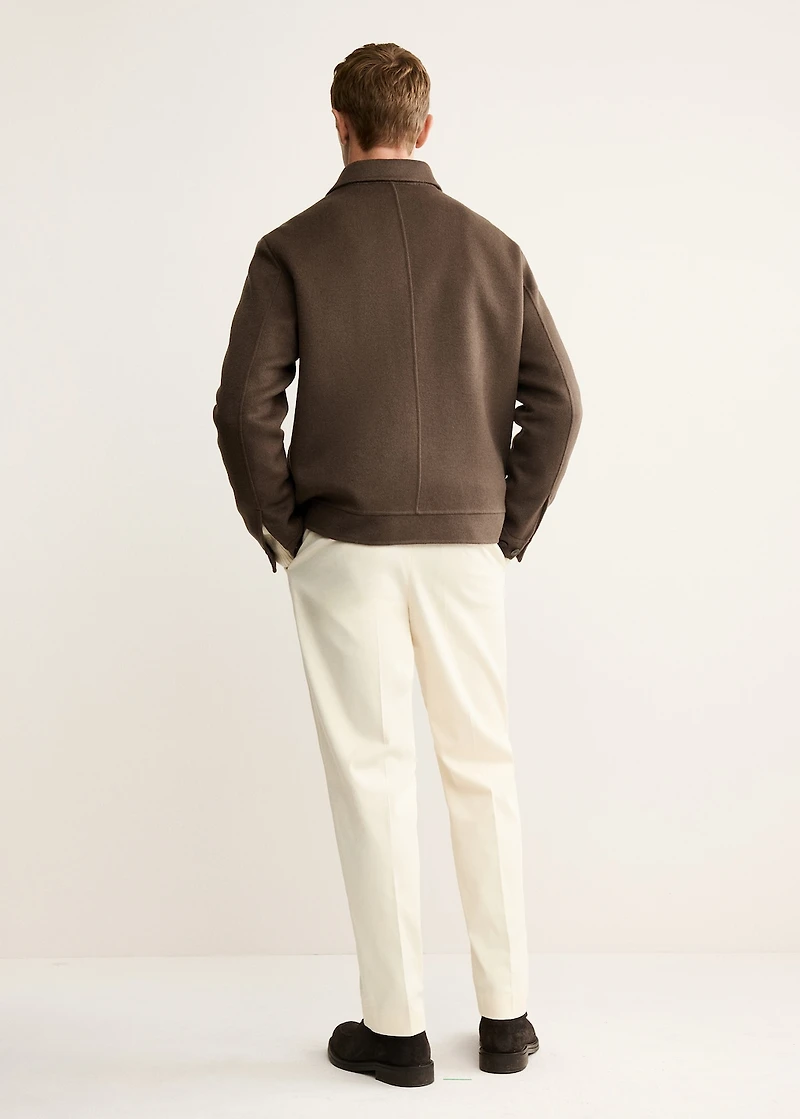 Handmade wool jacket with pockets