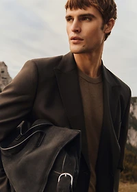 100% Italian wool double-breasted suit jacket