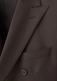 100% Italian wool double-breasted suit jacket