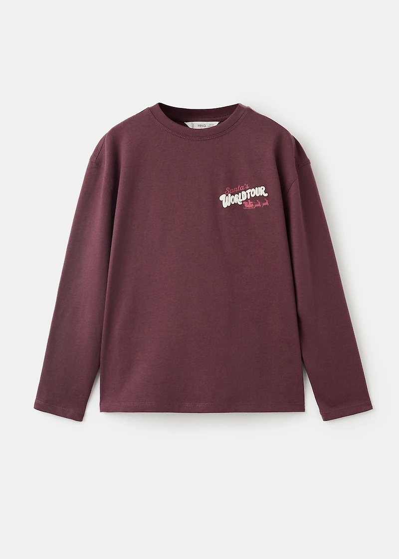 Christmas-print t-shirt