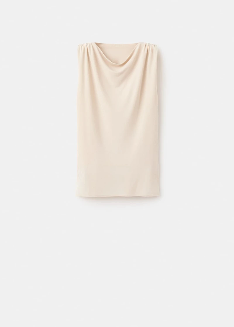 Draped top with metallic detail
