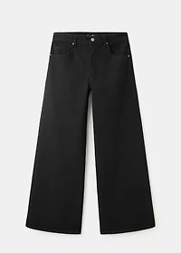 Wide-leg jeans with rhinestones