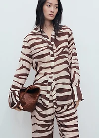 Flowy zebra printed shirt