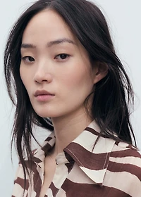 Flowy zebra printed shirt