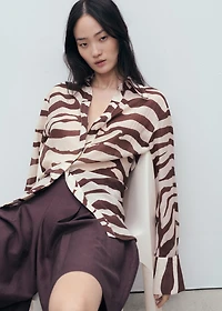 Flowy zebra printed shirt