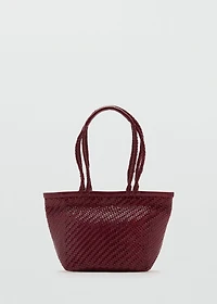 Medium braided leather bag