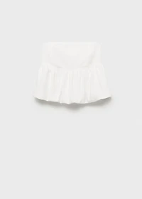 Puffed strapless top