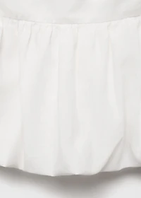 Puffed strapless top