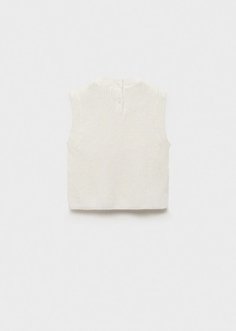 Knitted cotton vest