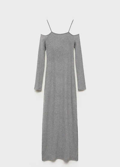 Knitted dress with cut-out