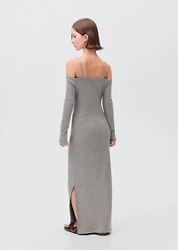 Knitted dress with cut-out